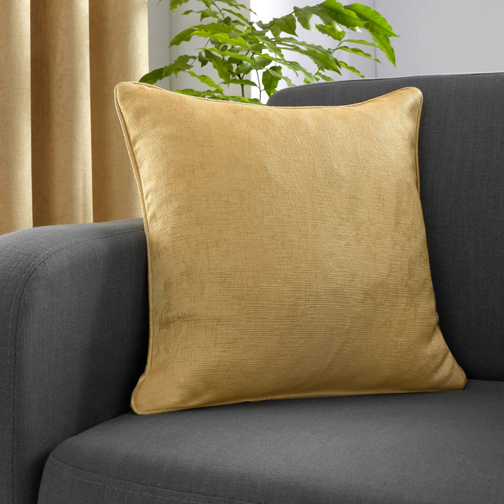 Strata Cushion by Fusion in Ochre 43 x 43cm - Cushion - Fusion