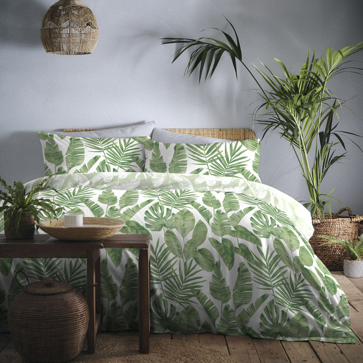 Tahiti Duvet Cover Set by Dreams & Drapes in Green - Duvet Cover Set - Dreams & Drapes