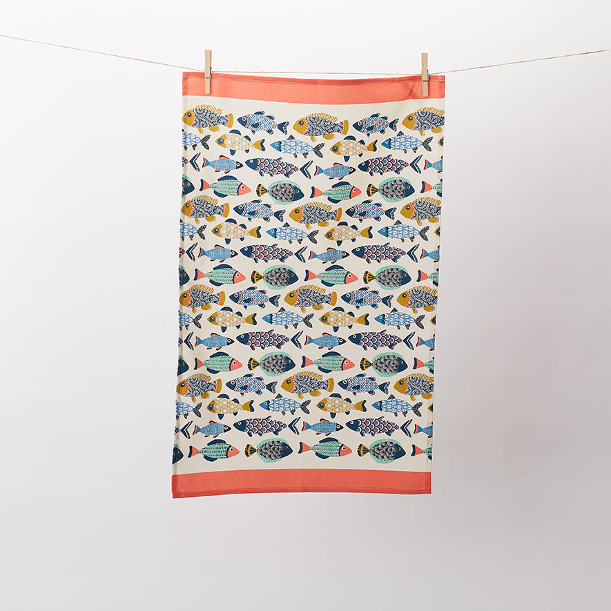 Ulster Weavers Cotton Tea Towel - Aquarium (100% Cotton, Blue) - Tea Towel - Ulster Weavers