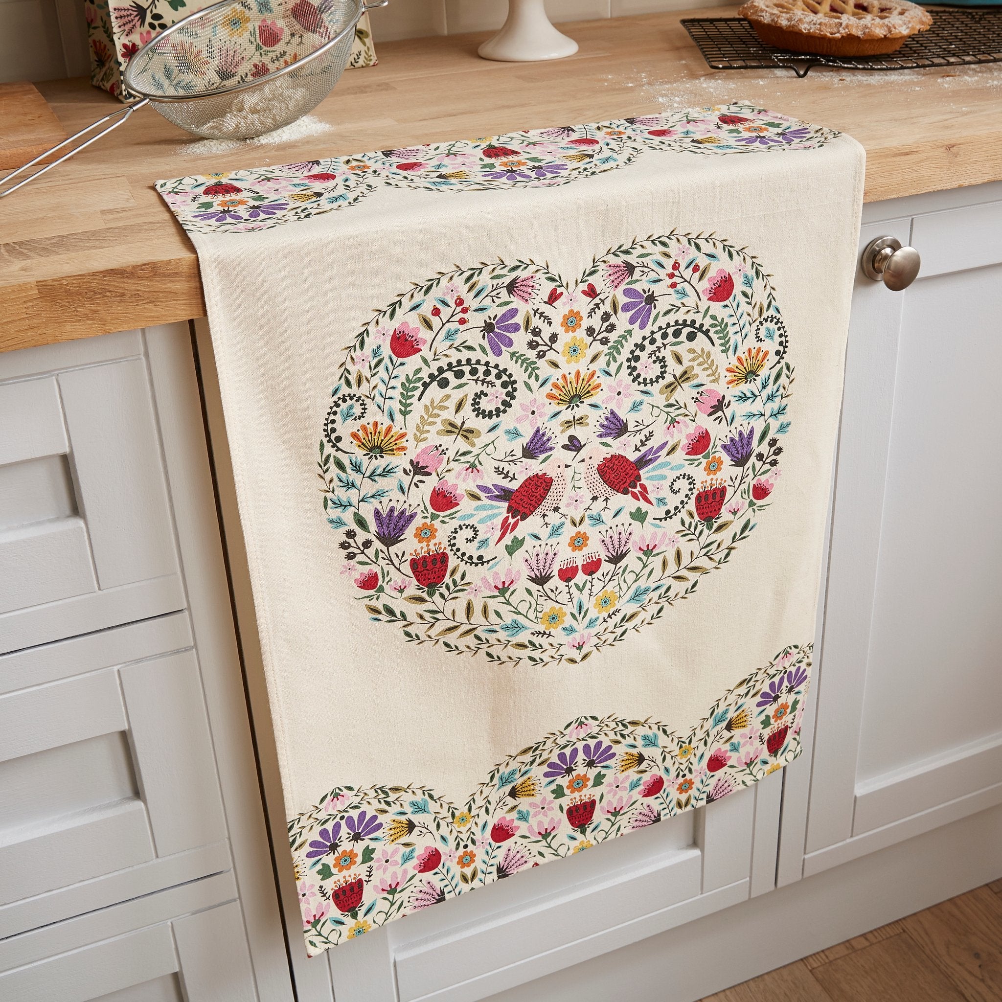 Ulster Weavers Cotton Tea Towel - Melody (100% Cotton, Cream) - Tea Towel - Ulster Weavers