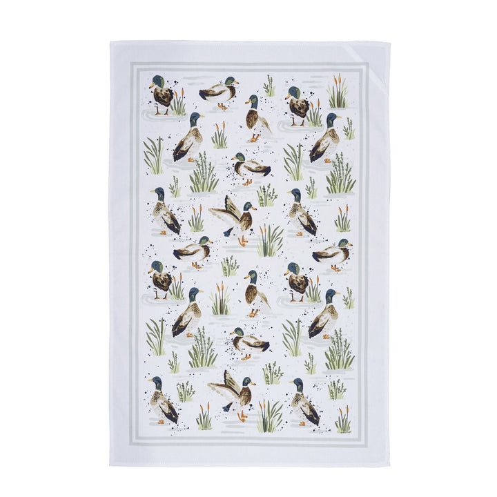 Ulster Weavers Farmhouse Ducks Tea Towel - Cotton One Size in Sage