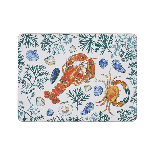 Shellfish Placemat 4 Pack in Green