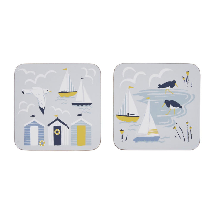 Ulster Weavers Seashore Coasters - 4 Pack One Size in Blue - Coaster - Ulster Weavers