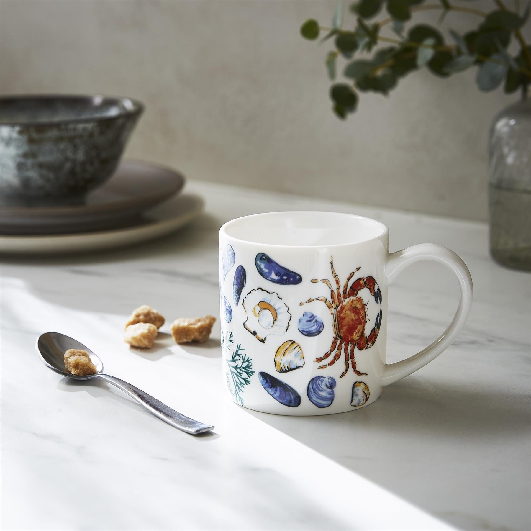 Ulster Weavers Shellfish Mug - New Bone China 250ml in Green - Mug - Ulster Weavers
