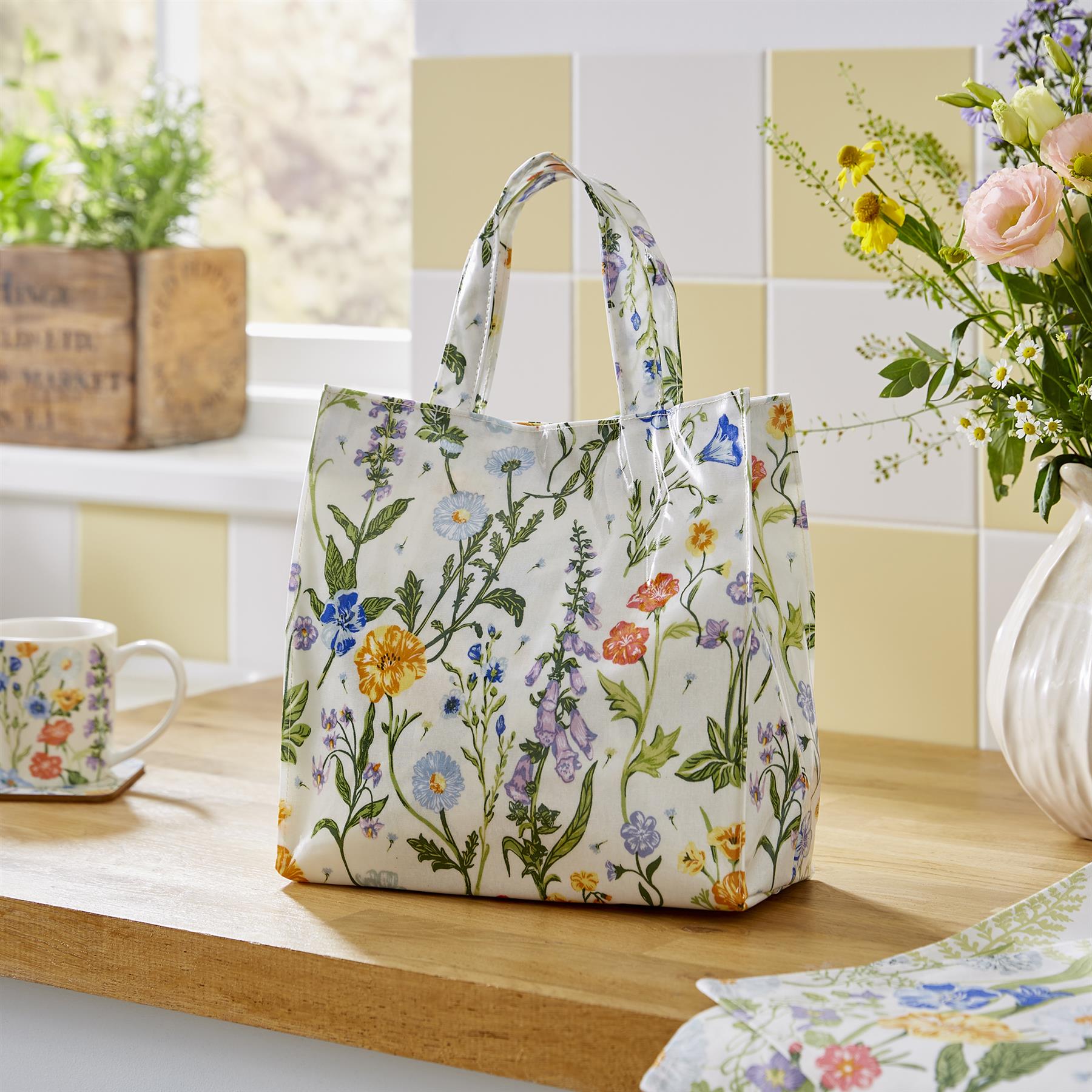 Ulster Weavers Cottage Garden PVC Bag - Small in Multi - Bag - Ulster Weavers