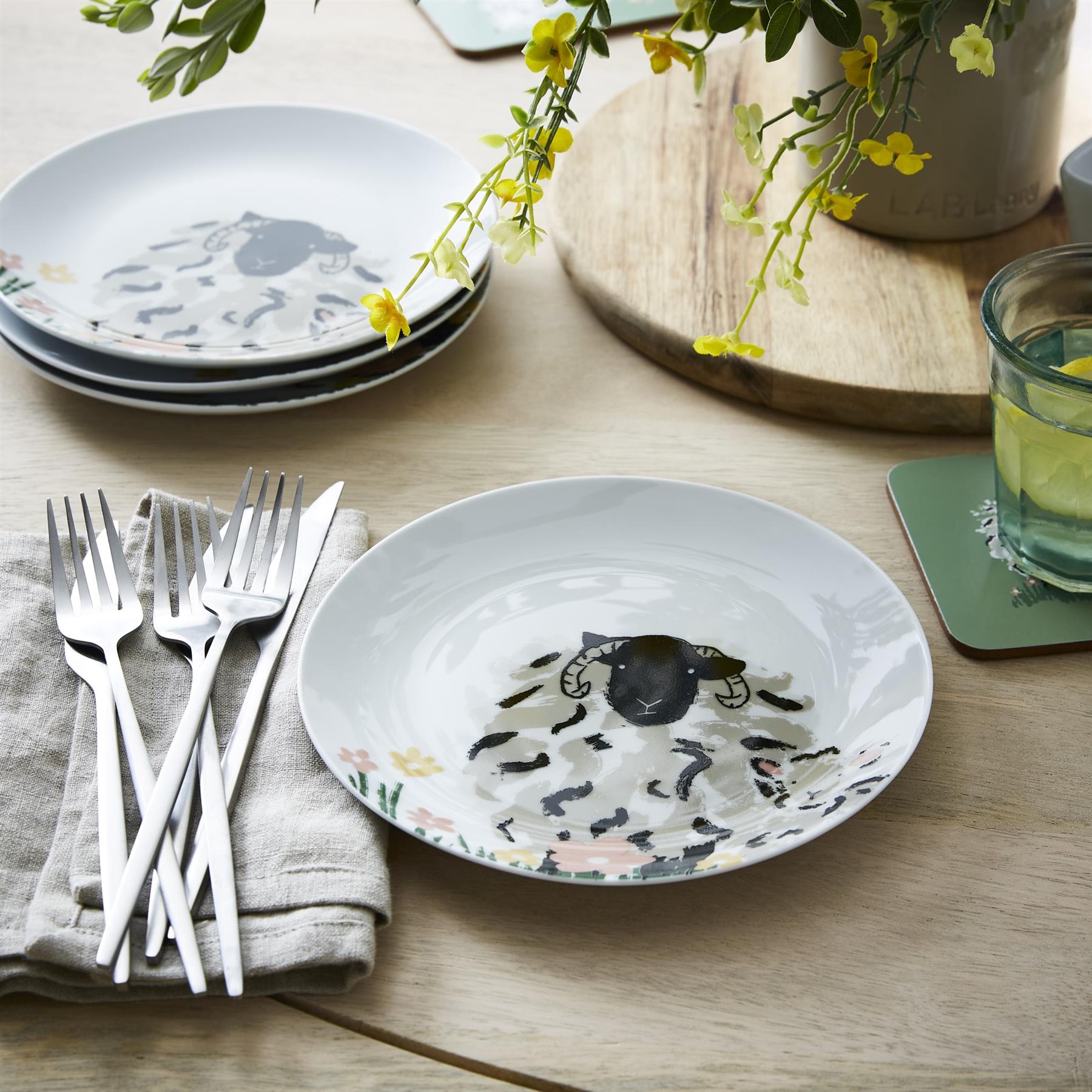 Ulster Weavers Woolly Sheep Side Plate - Porcelain One Size in White - Plates - Ulster Weavers