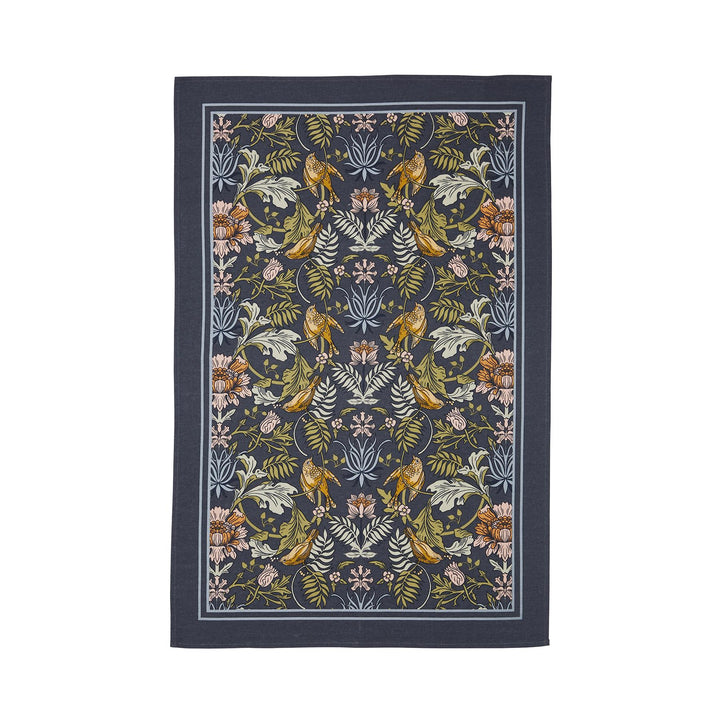 Ulster Weavers Finch & Flower Tea Towel - Cotton One Size in Navy - Tea Towel - Ulster Weavers