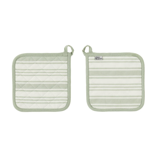 Sage Stripe Pot Mat in Sage