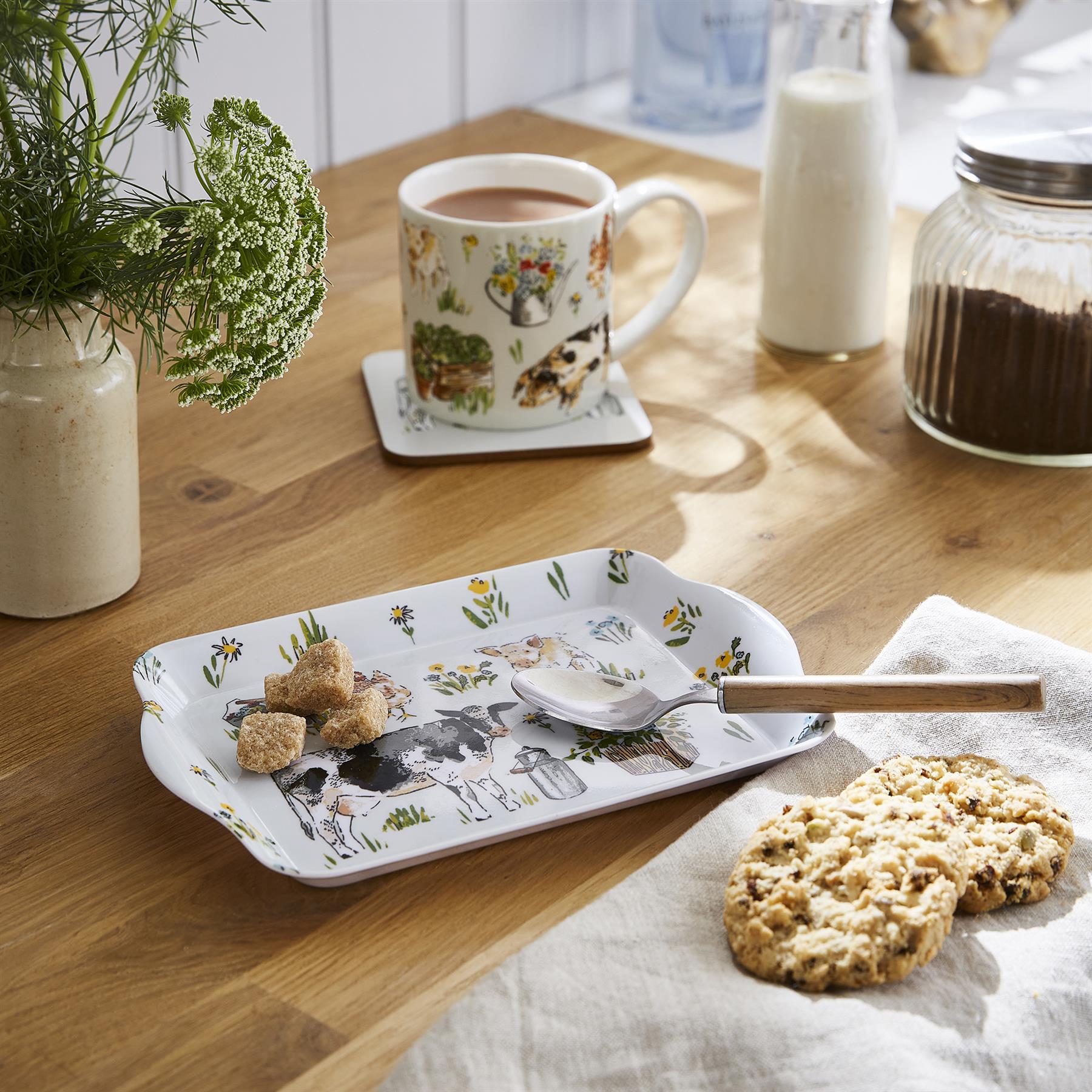 Ulster Weavers Portman Farm Tray - Scatter  One Size in Grey - Tray - Ulster Weavers