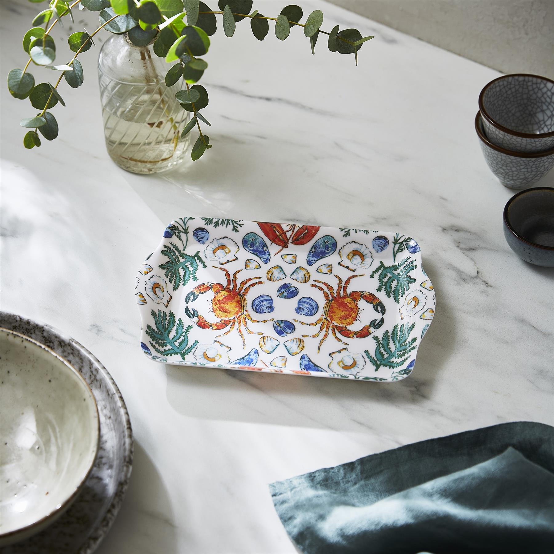 Ulster Weavers Shellfish Tray - Scatter  One Size in Green - Tray - Ulster Weavers