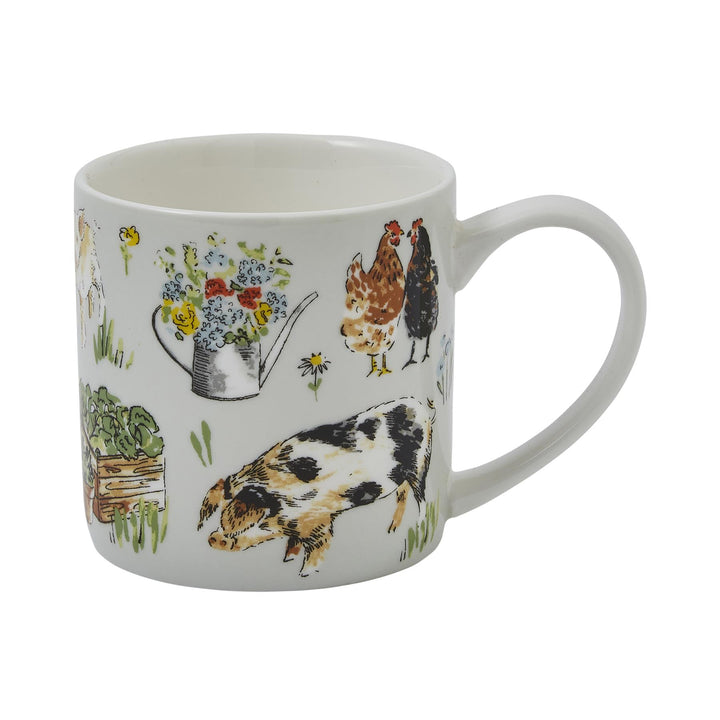 Ulster Weavers Portman Farm Mug - New Bone China 250ml in Grey - Mug - Ulster Weavers