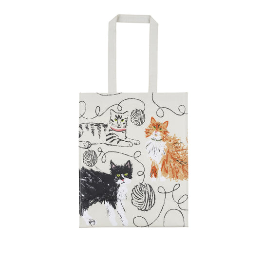 Feline Friends PVC Bag Medium in Grey