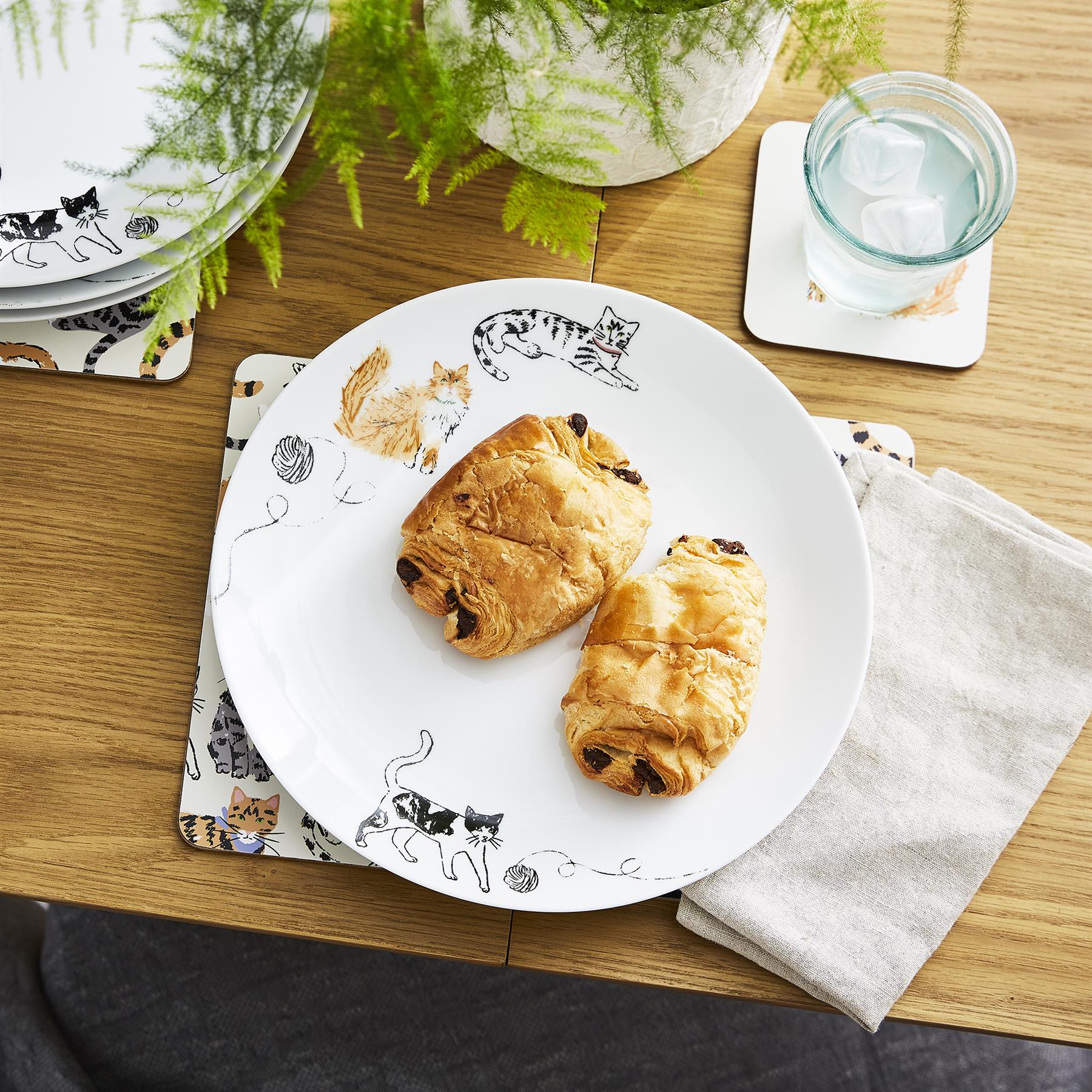 Ulster Weavers Feline Friends Coasters - 4 Pack One Size in Cream - Coaster - Ulster Weavers