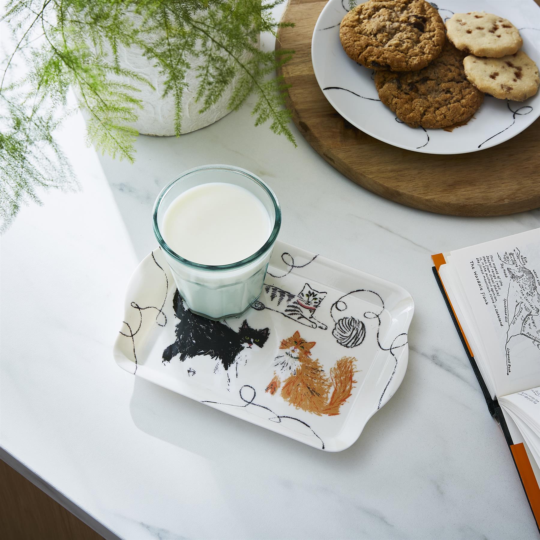 Ulster Weavers Feline Friends Tray - Scatter  One Size in Cream - Tray - Ulster Weavers