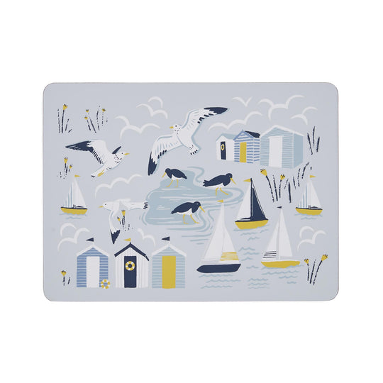 Seashore Placemat 4 Pack in Blue