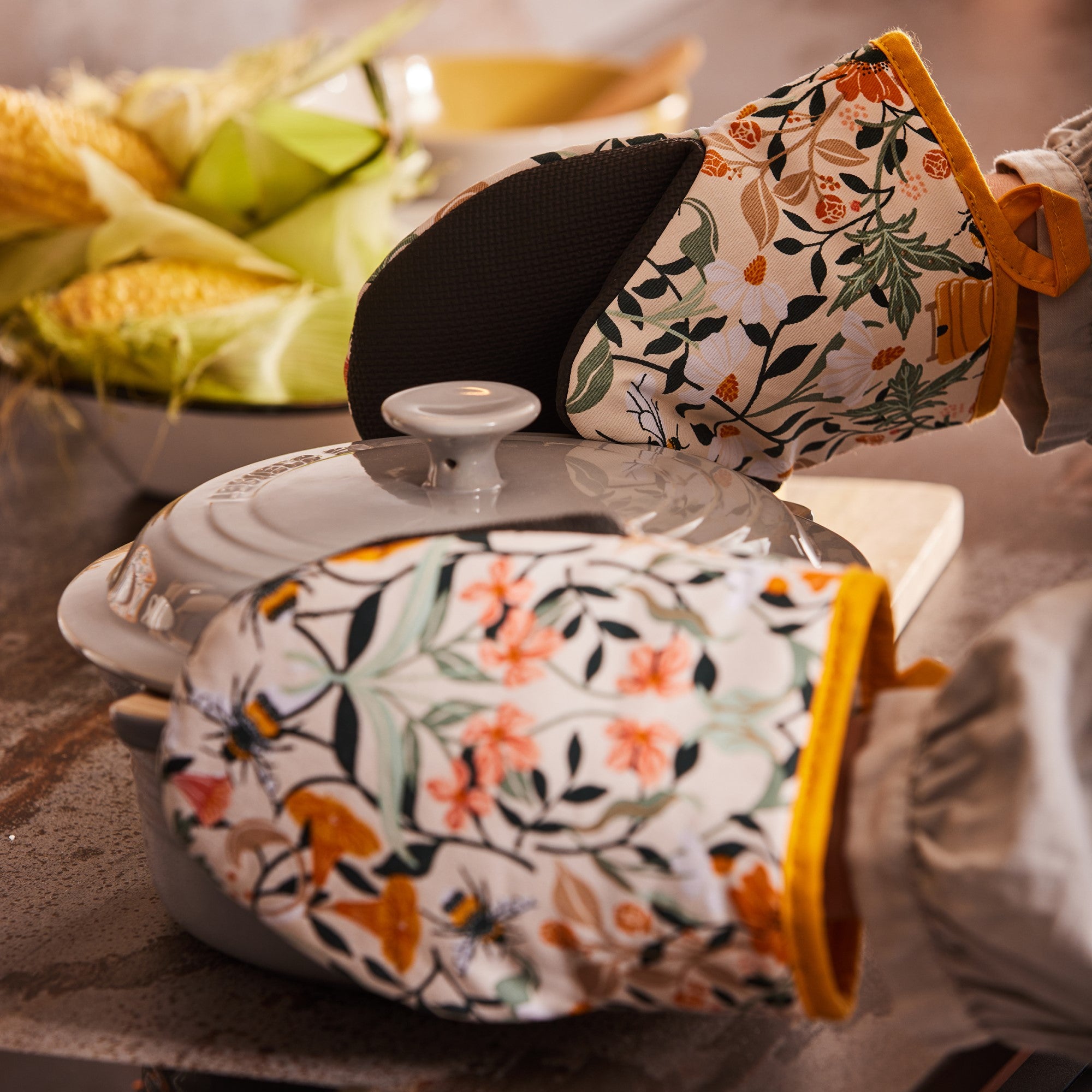 Ulster Weavers Bee Bloom Micro Mitt - Pair One Size in Multi - Micro Mitts - Ulster Weavers