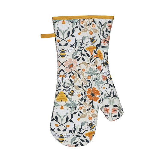 Bee Bloom Gauntlet Oven Glove in Multicolour