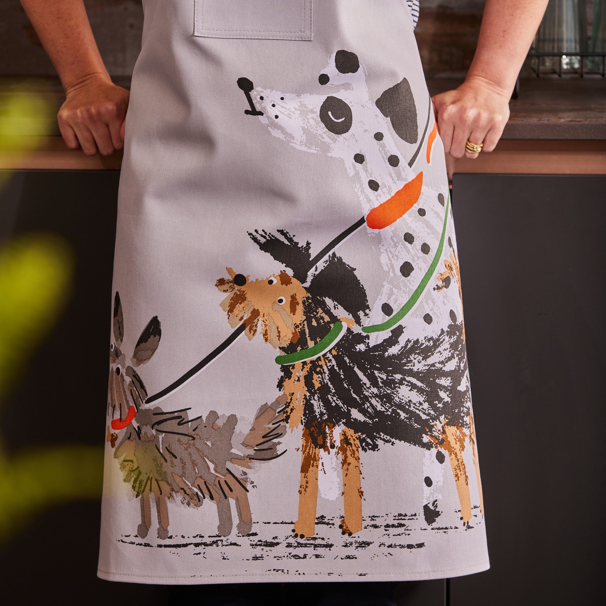Ulster Weavers Dog Days Apron - Cotton One Size in Grey - Apron - Ulster Weavers