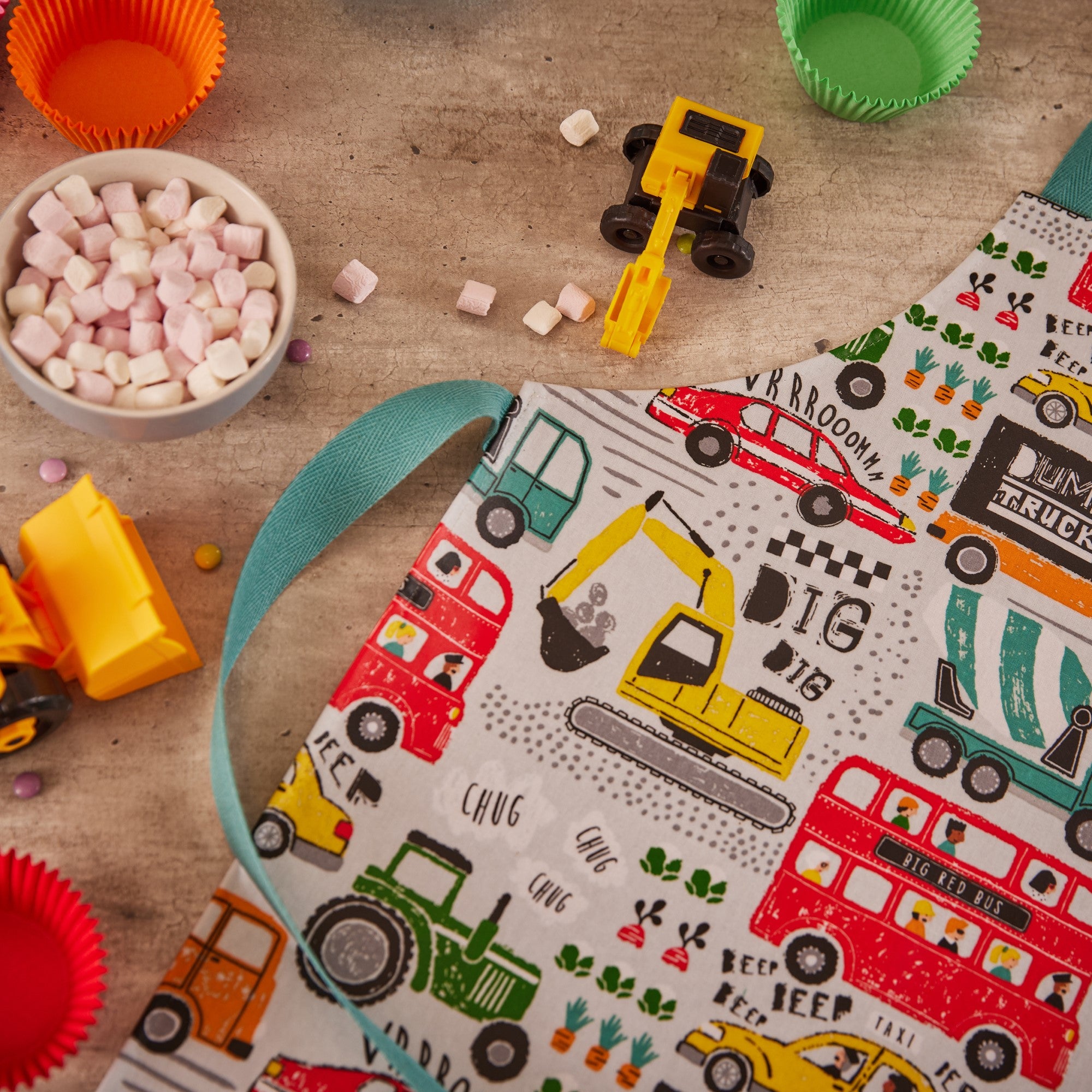 Ulster Weavers Just Keep Trucking Apron PVC - Kids One Size in Multi - Kids Apron - Ulster Weavers