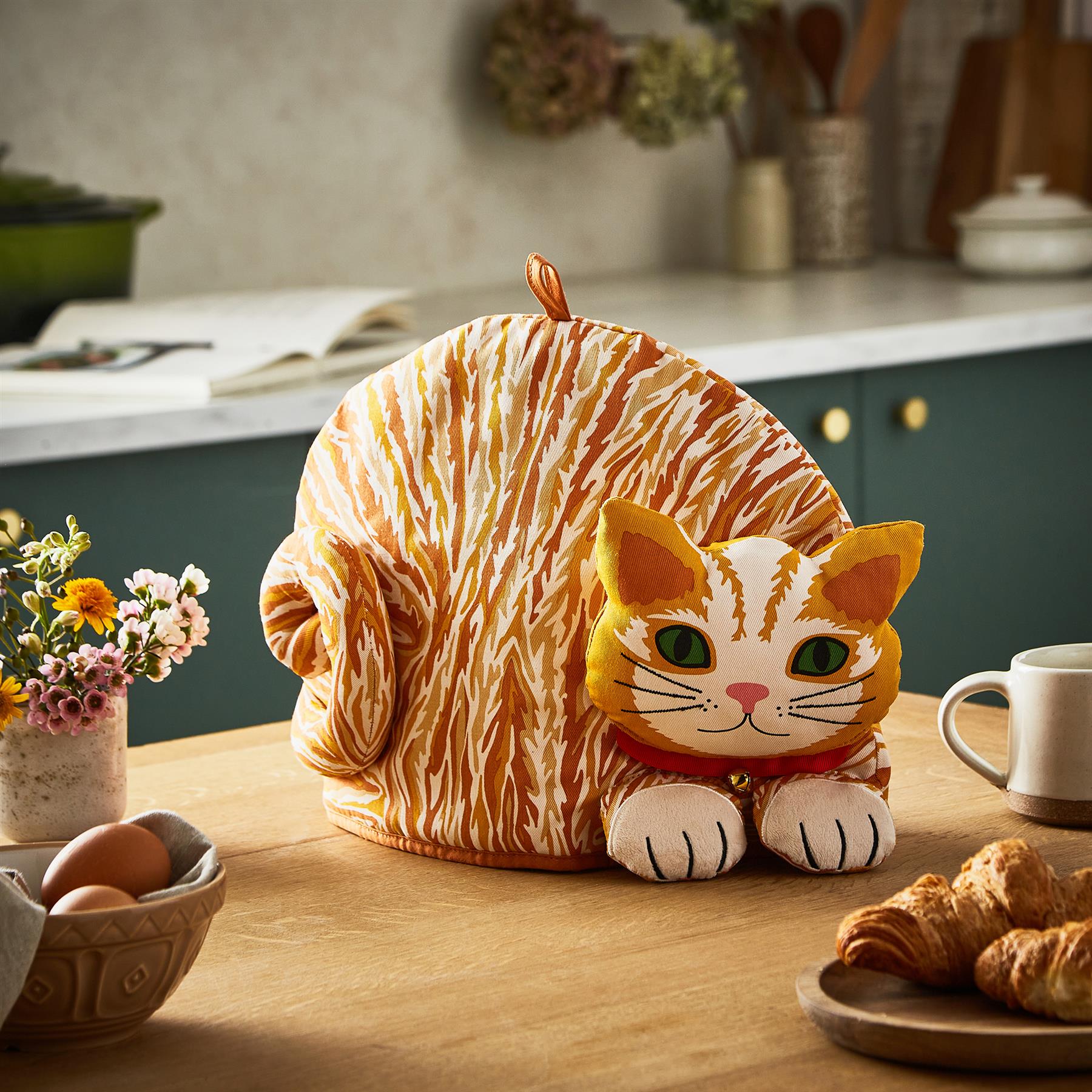 Ulster Weavers Ginger Cat Tea Cosy - Shaped One Size in Orange - Tea Cosy - Ulster Weavers