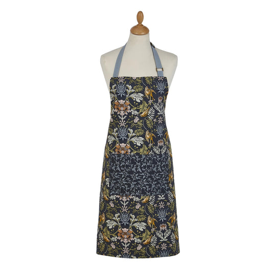 Finch & Flower Cotton Apron in Navy