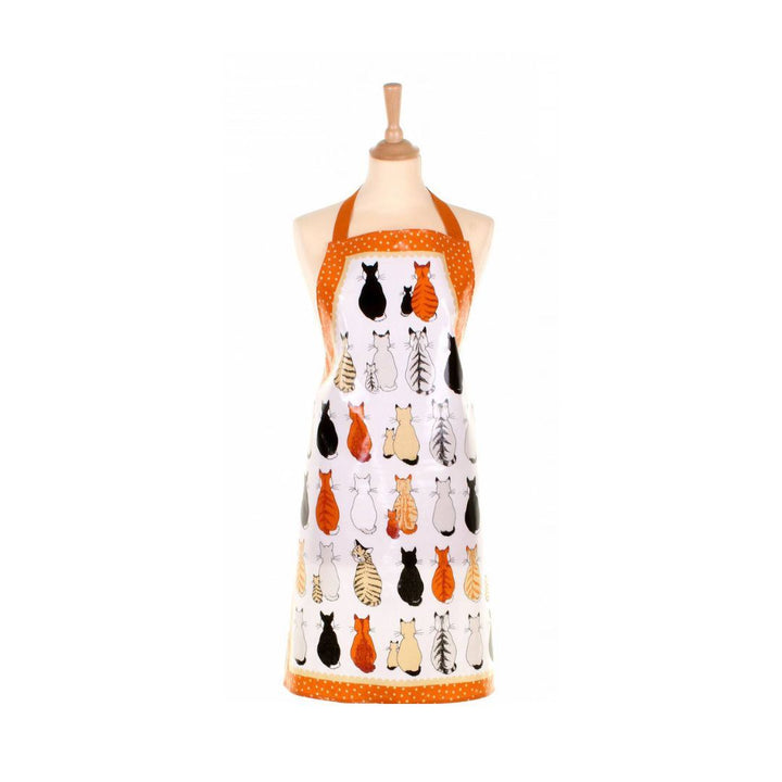 Ulster Weavers Biodegradable PVC Apron - Cats in Waiting (Orange) -  - Ulster Weavers