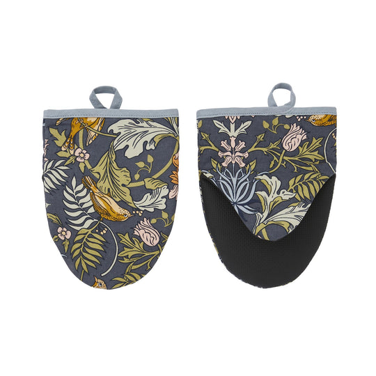 Finch & Flower Microwave Mitts Pair in Navy