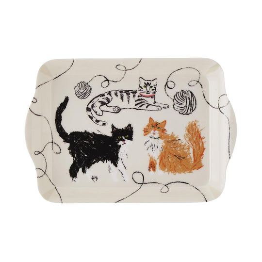 Feline Friends Scatter Tray in Cream