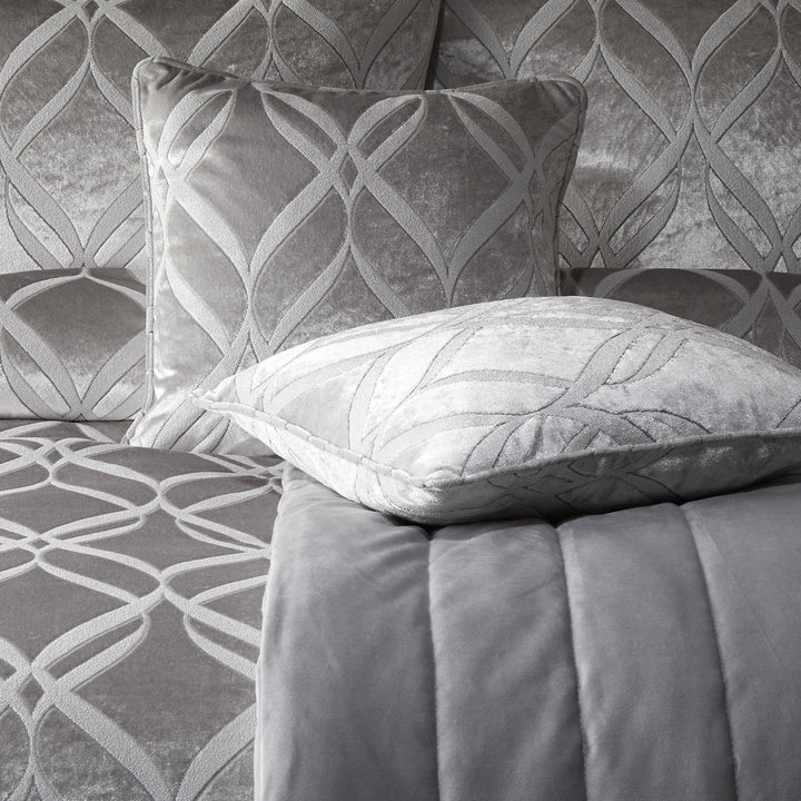 Belfort Filled Cushion by Soiree in Silver 43 x 43cm - Filled Cushion - Soiree