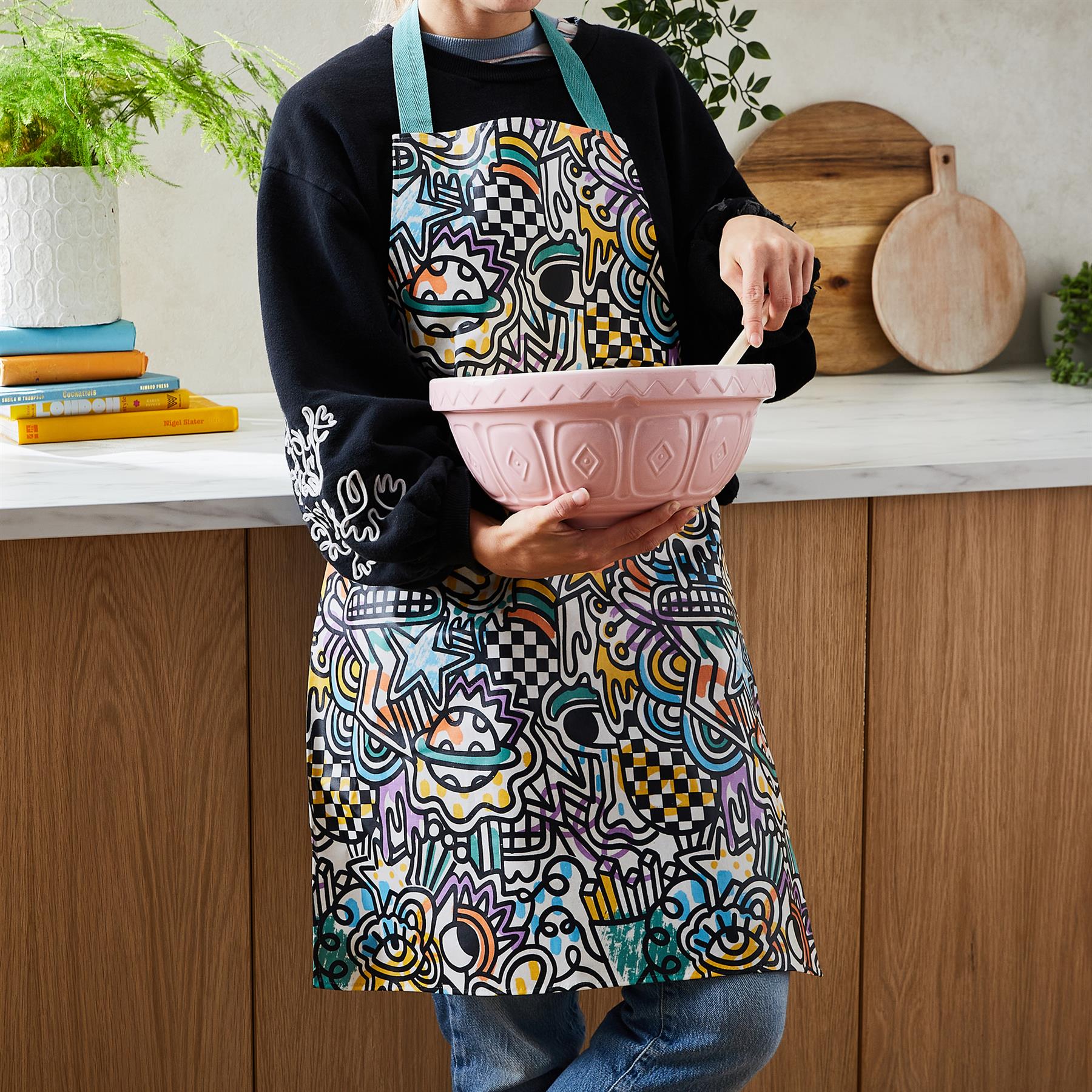 Ulster Weavers Graffiti Apron - PVC - Teen One Size in Multi - Kids Apron - Ulster Weavers