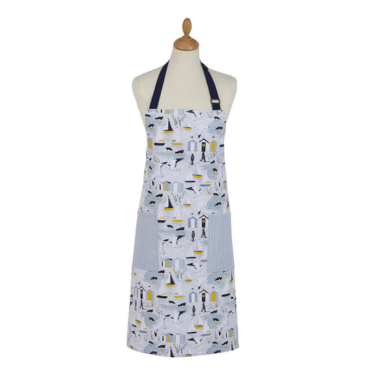 Seashore Cotton Apron in Blue