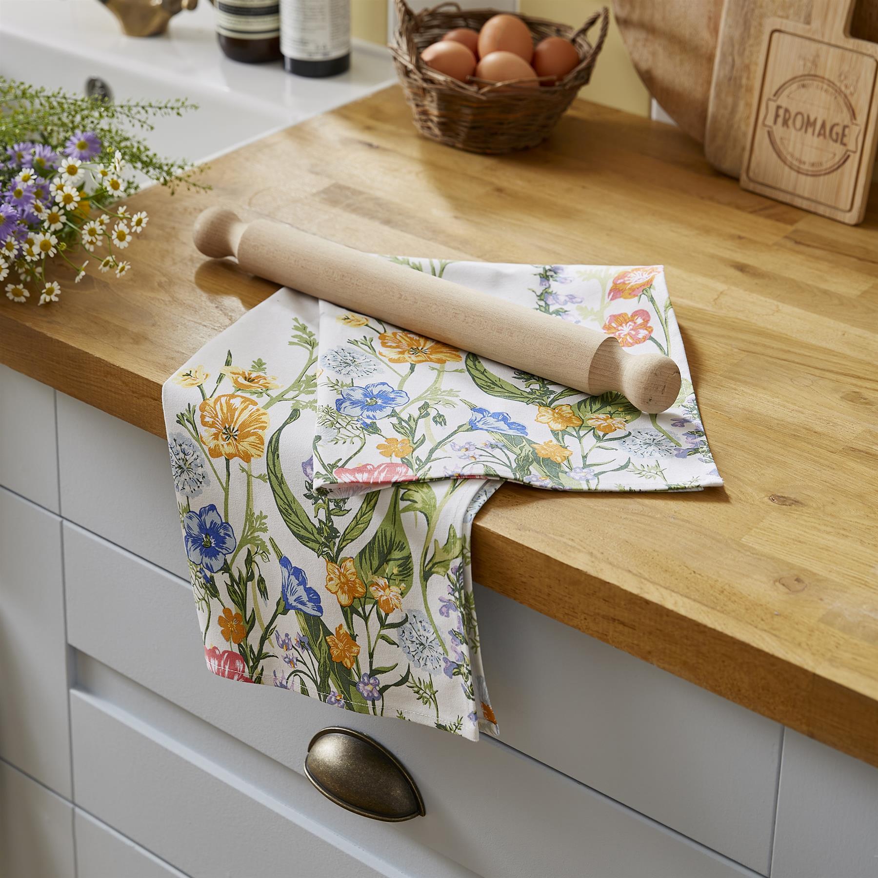 Ulster Weavers Cottage Garden Tea Towel - Cotton One Size in Multi - Tea Towel - Ulster Weavers