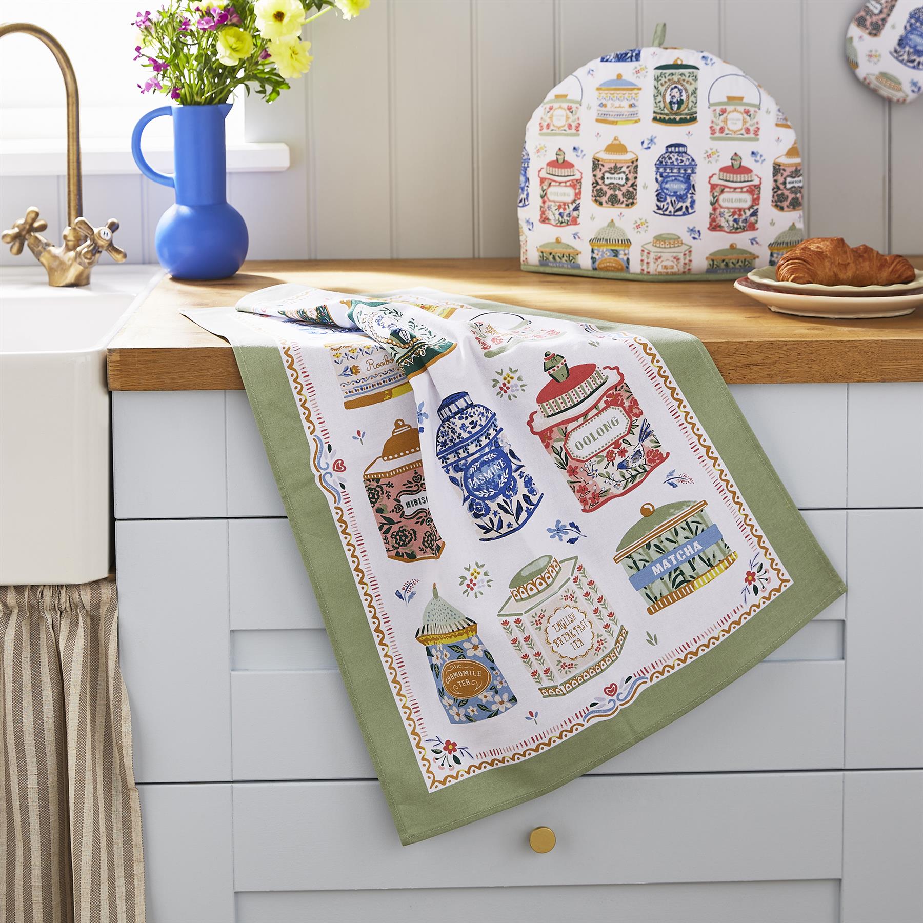 Ulster Weavers Tea Tins Tea Towel - Cotton One Size in Multi - Tea Towel - Ulster Weavers