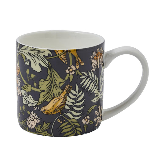 Finch & Flower Bone China Mug in Navy