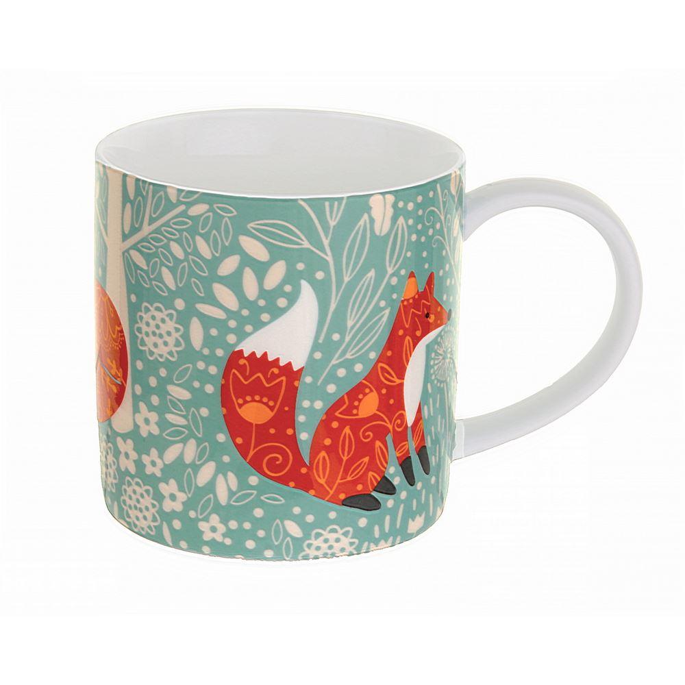 Ulster Weavers Mug - Foraging Fox (New Bone China, Blue, 250ml) - Mug - Ulster Weavers