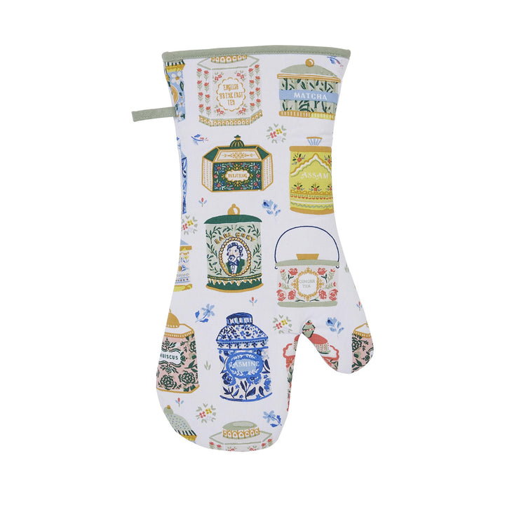 Ulster Weavers Tea Tins Gauntlet Oven Glove One Size in Multi - Gauntlet Oven Glove - Ulster Weavers