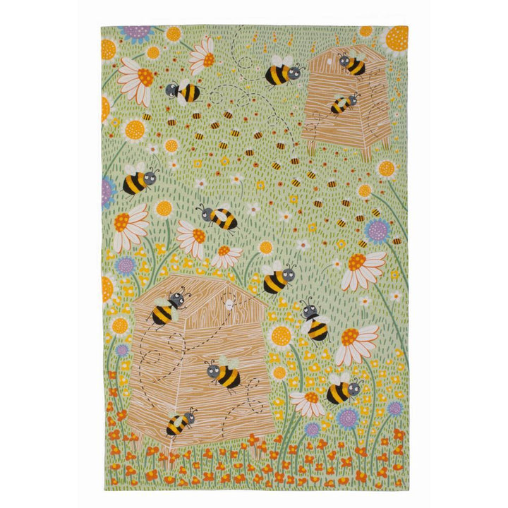 Ulster Weavers Cotton Tea Towel - Daisy Bees (100% Cotton, Yellow) - Tea Towel - Ulster Weavers