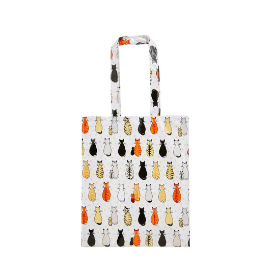 Cats In Waiting PVC Bag Medium in Orange